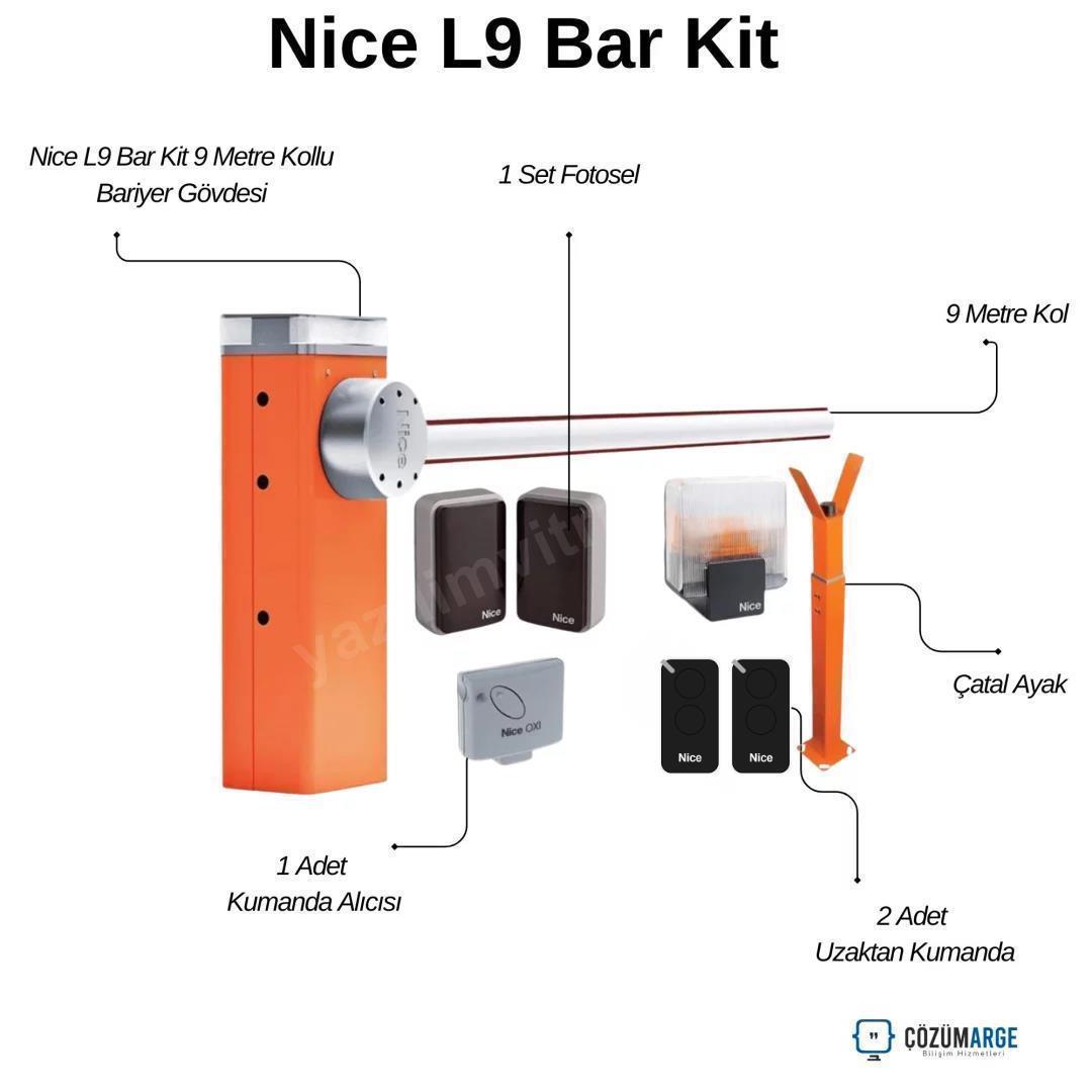 Nice L9 Bar Kit 9 Metre Kollu Endüstriyel Tır Garajı Bariyeri